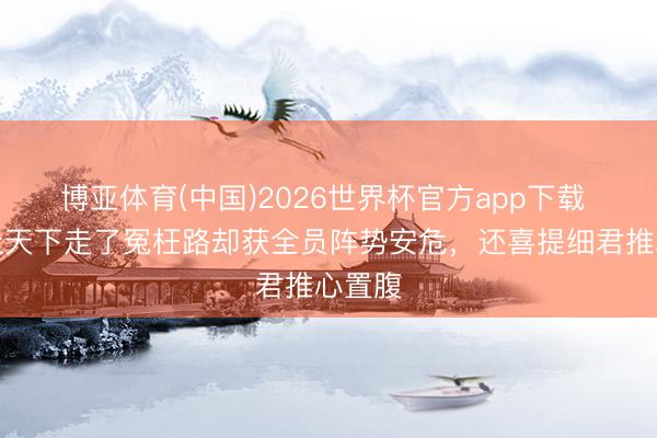 博亚体育(中国)2026世界杯官方app下载 孙杨让天下走了冤枉路却获全员阵势安危，还喜提细君推心置腹