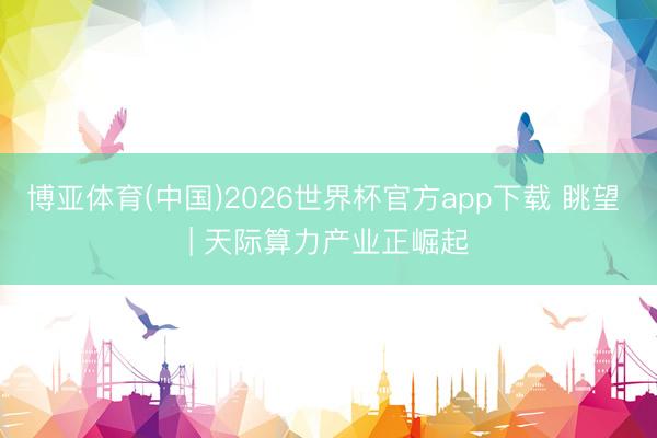 博亚体育(中国)2026世界杯官方app下载 眺望 | 天际算力产业正崛起