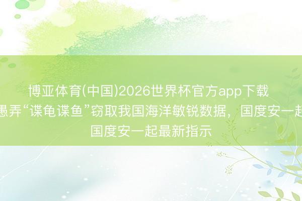 博亚体育(中国)2026世界杯官方app下载 境外间谍愚弄“谍龟谍鱼”窃取我国海洋敏锐数据，国度安一起最新指示